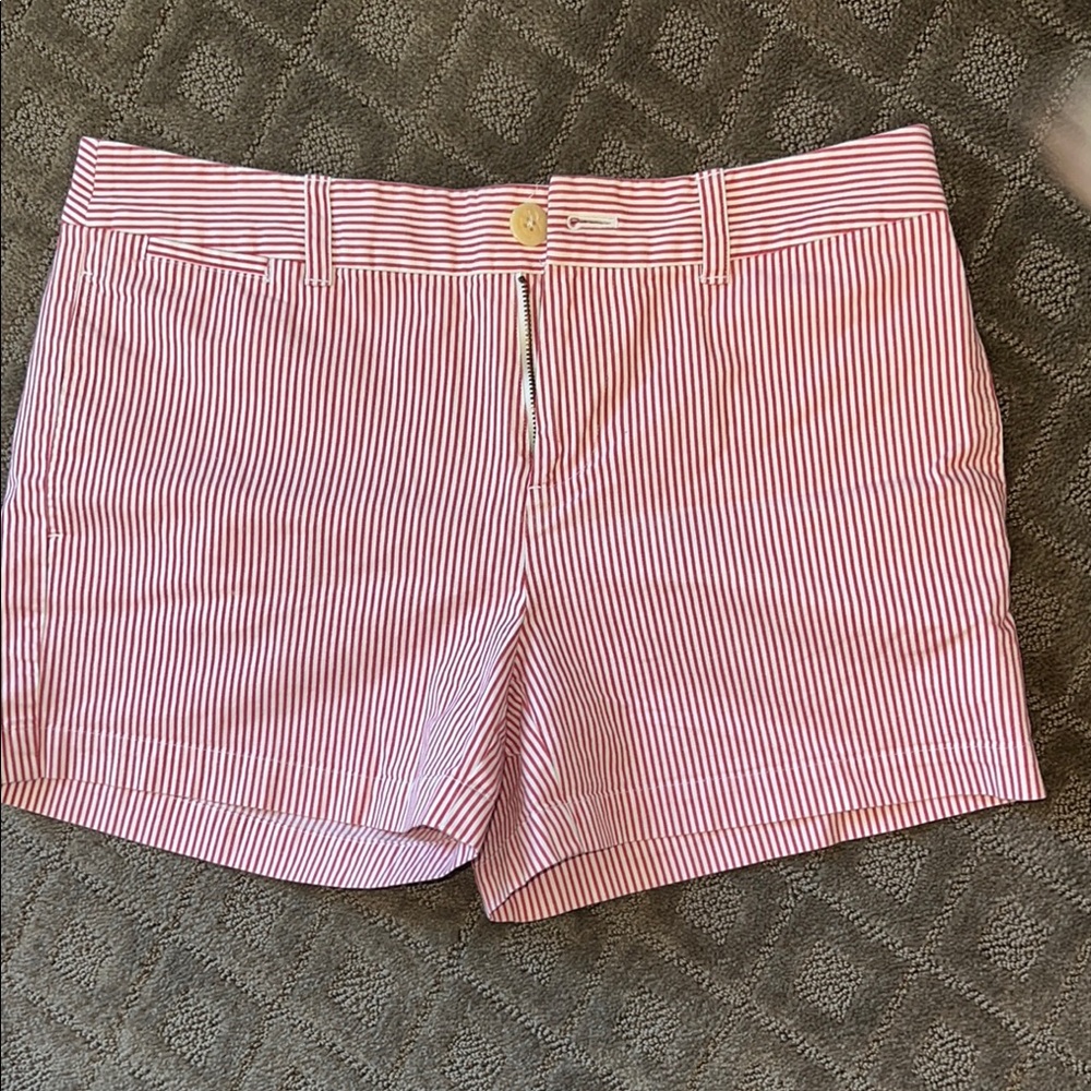 Vineyards Vines Red and White Stripe Chino Short